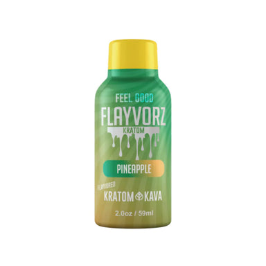 Flayvorz Kratom X Kava Shots Pineapple 6 Pack  - 2oz