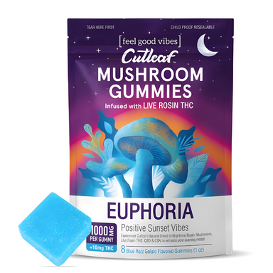 Cutleaf Mushroom Gummies Blue Bazz