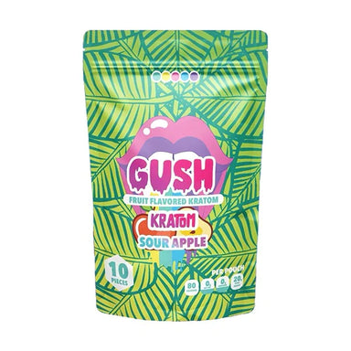 Gush Kratom Gummies Sour Apple - 10ct