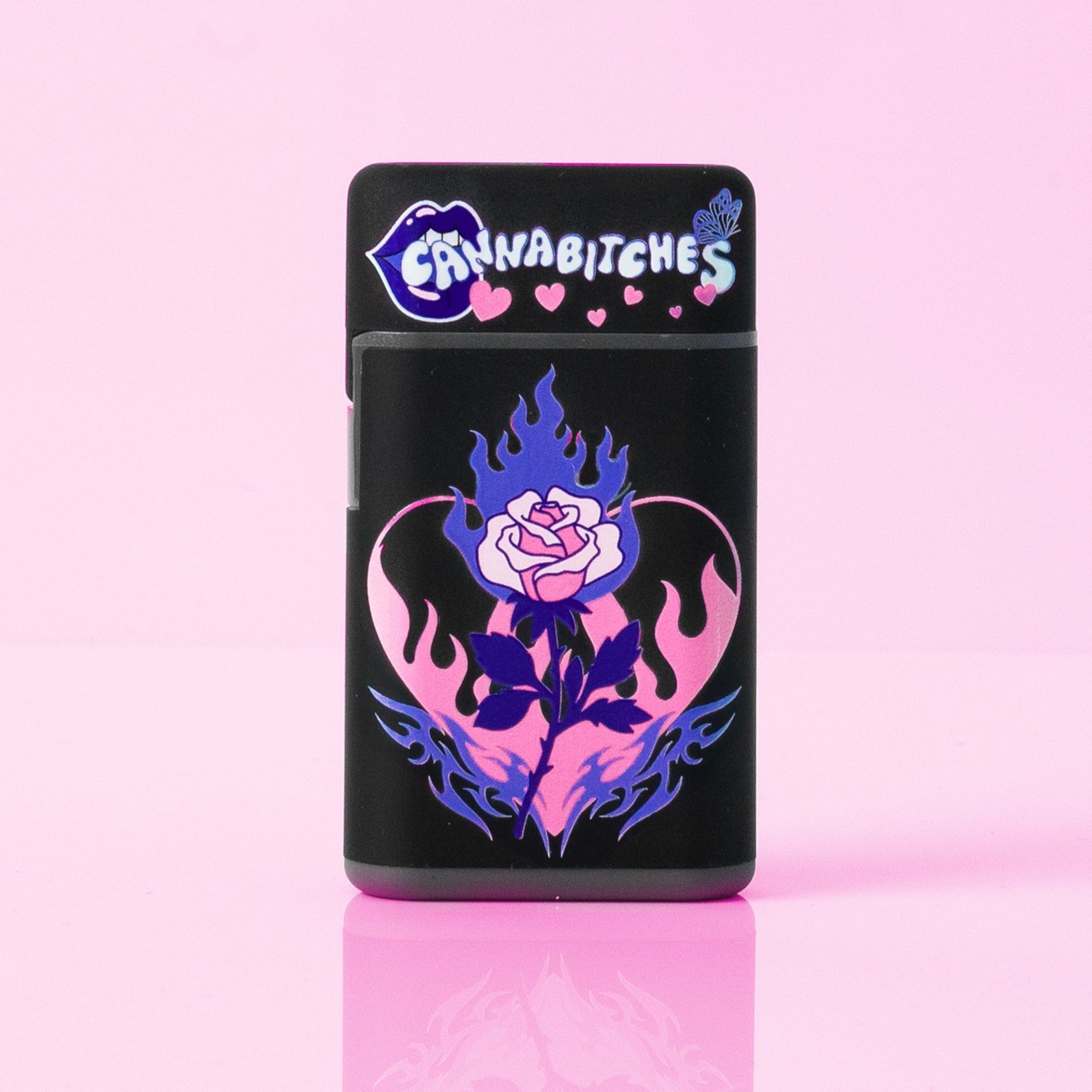 Heart on Fire Flip Lighter by Cannabitches