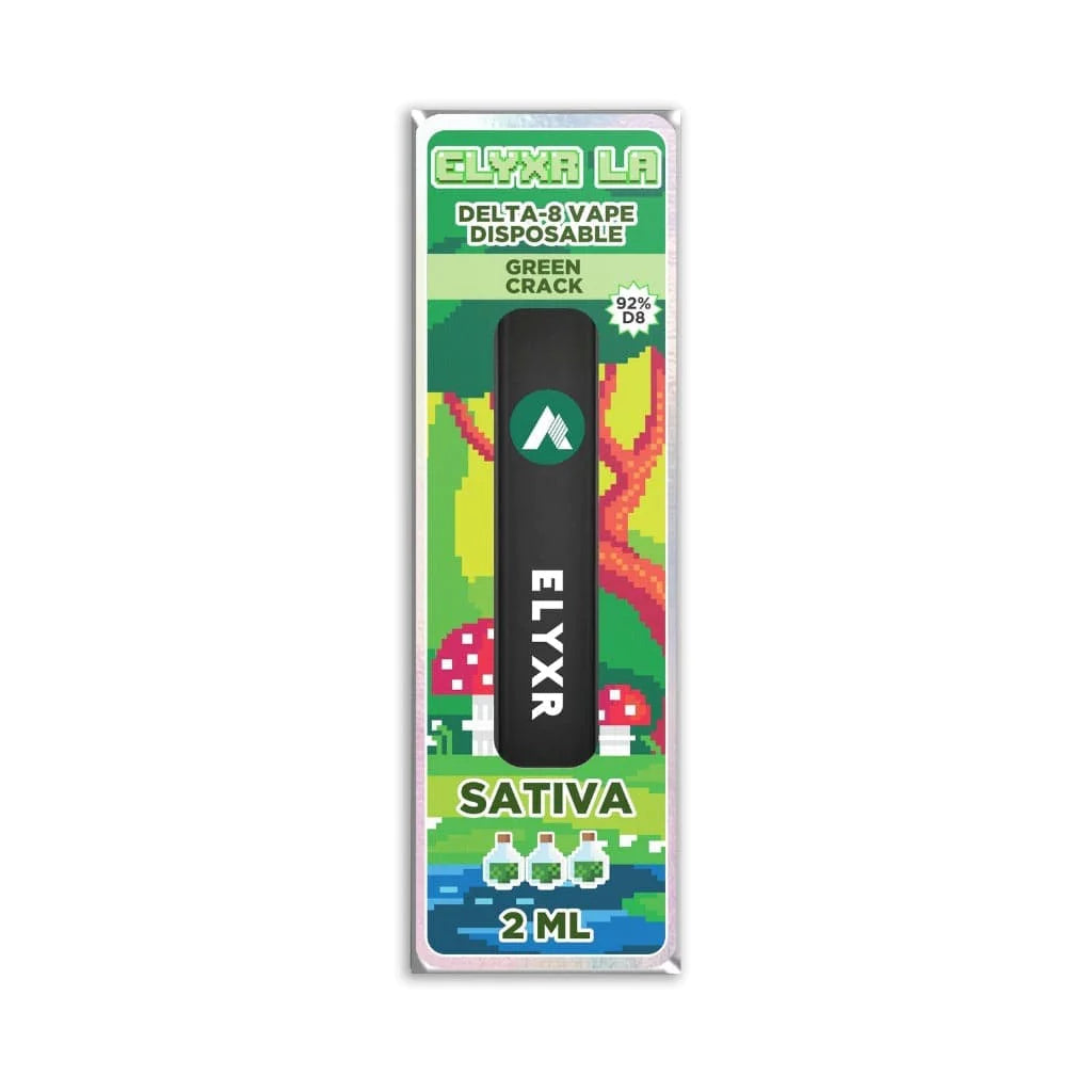 Delta 8 Disposable Vape Green Crack Sativa 92% - 2ml 