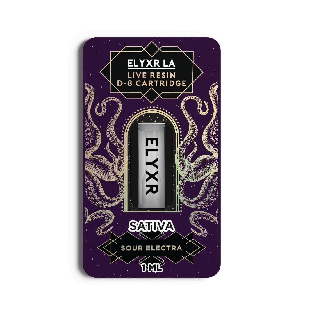 Delta 8 Live Resin Cartridge Sour Electra Sativa - 1ml