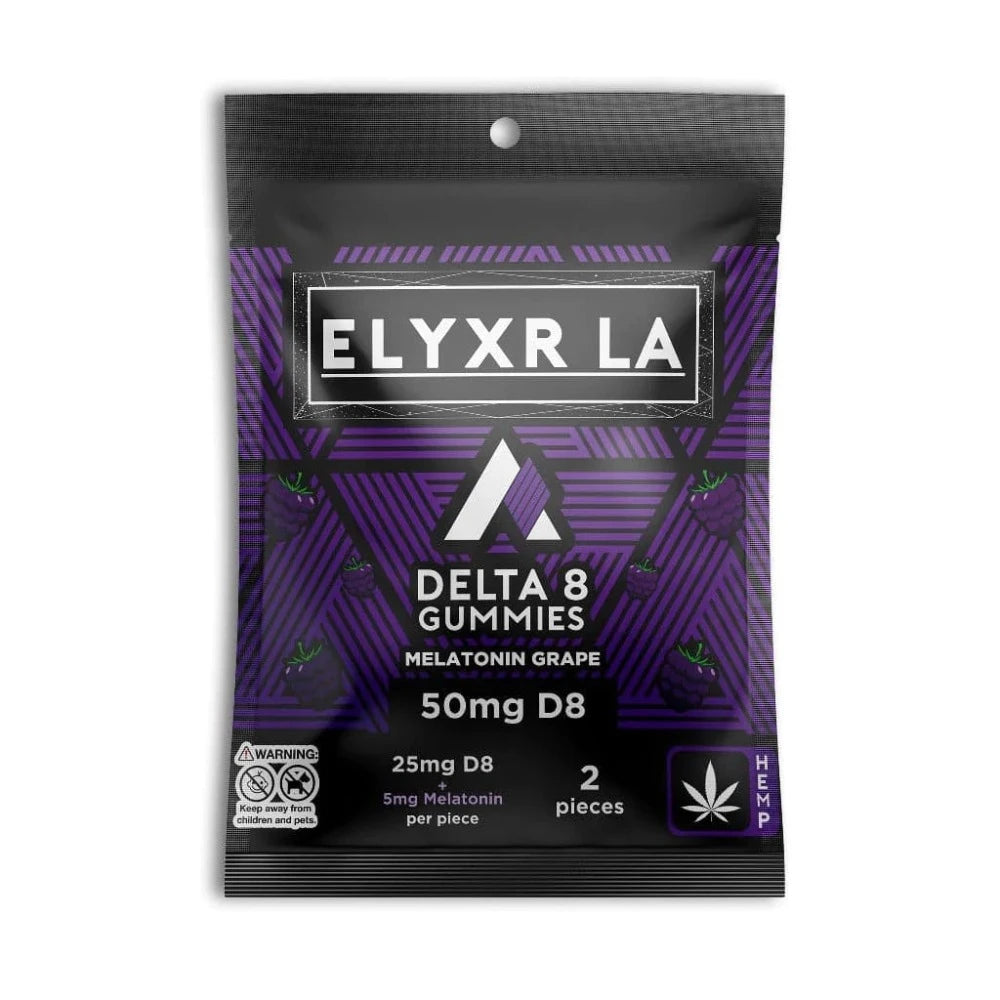 Delta 8 Gummies Sample – 2 Pack - Melatonin Grape Flavor
