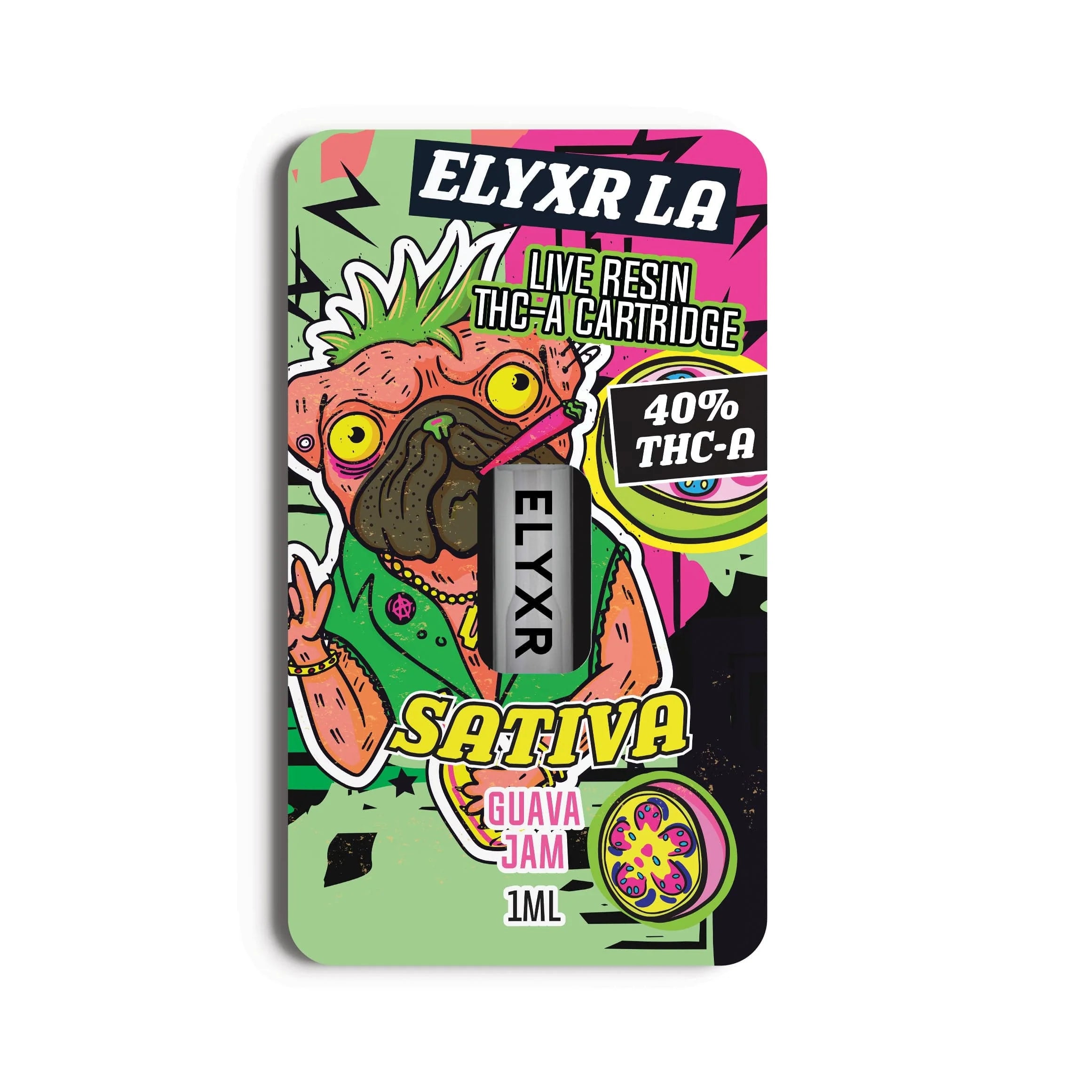 THC-A 40% Cartridge Live Resin Guava Jam Sativa - 1ml 