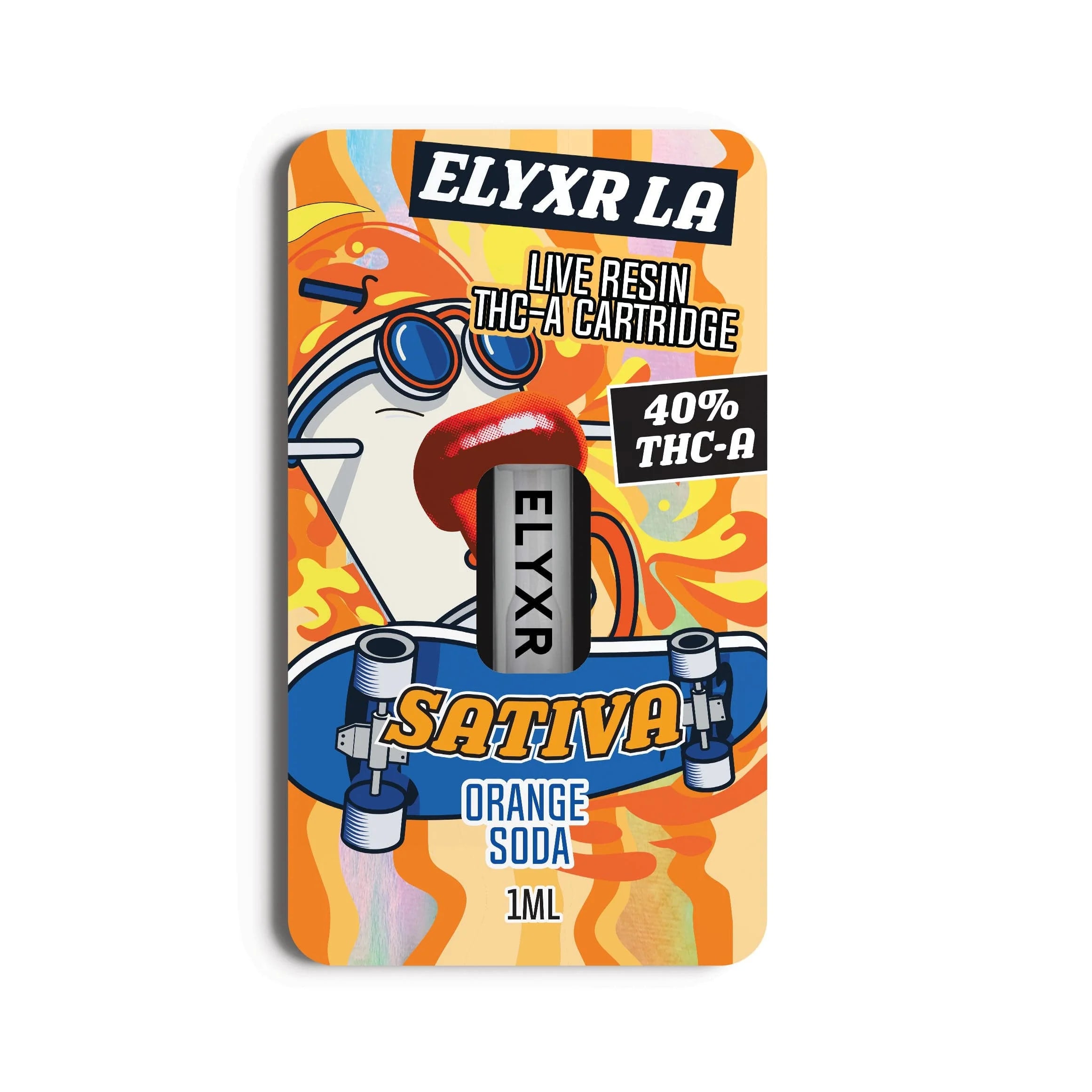 THC-A 40% Cartridge Live Resin Orange Soda Sativa - 1ml 