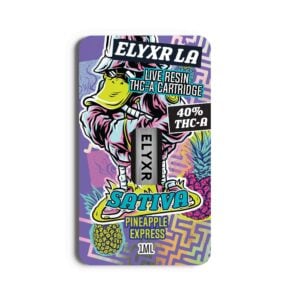 THC-A 40% Cartridge Live Resin Pineapple Express Sativa - 1ml 