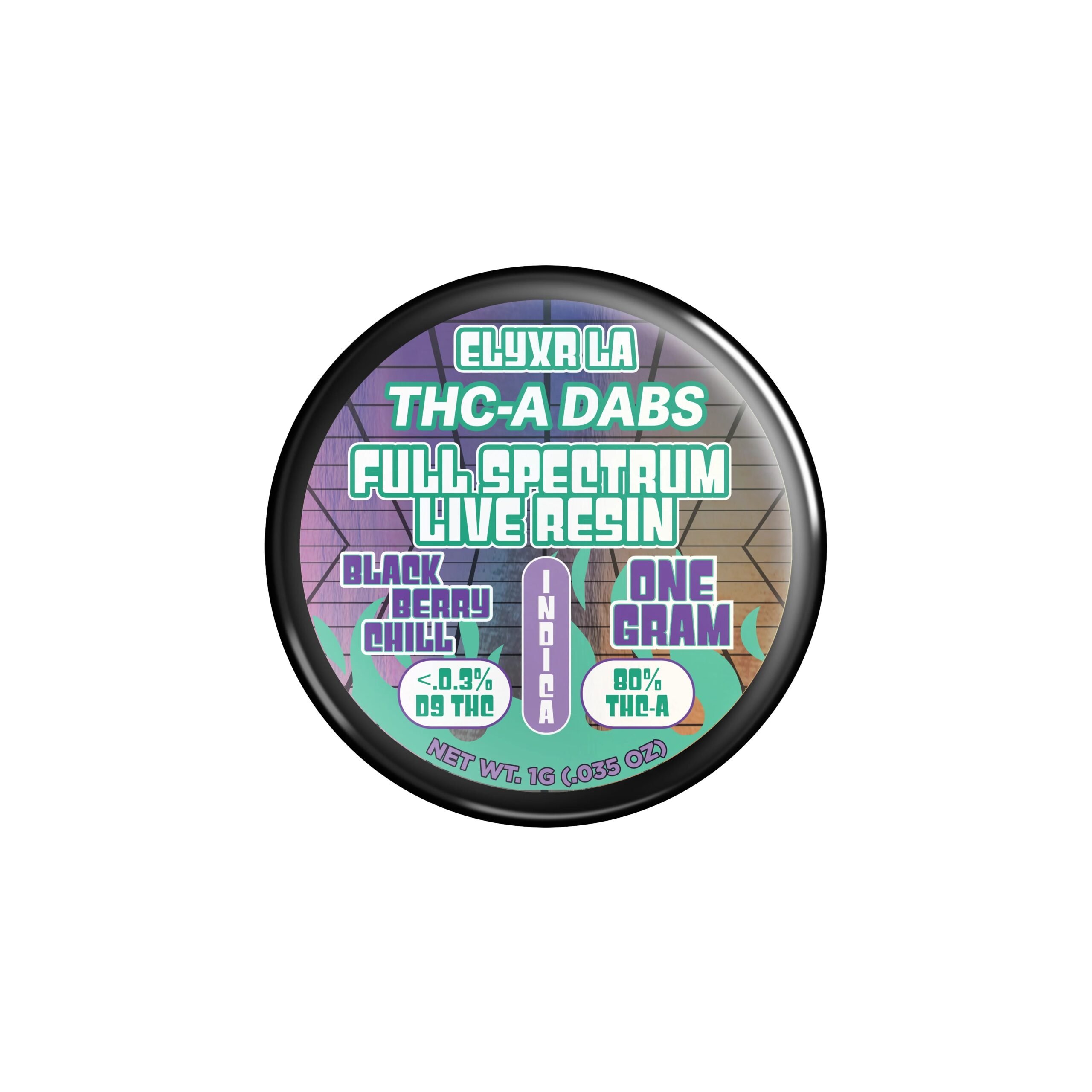 THC-A Dabs Full Spectrum Live Resin Blackberry Chill Indica - 1g