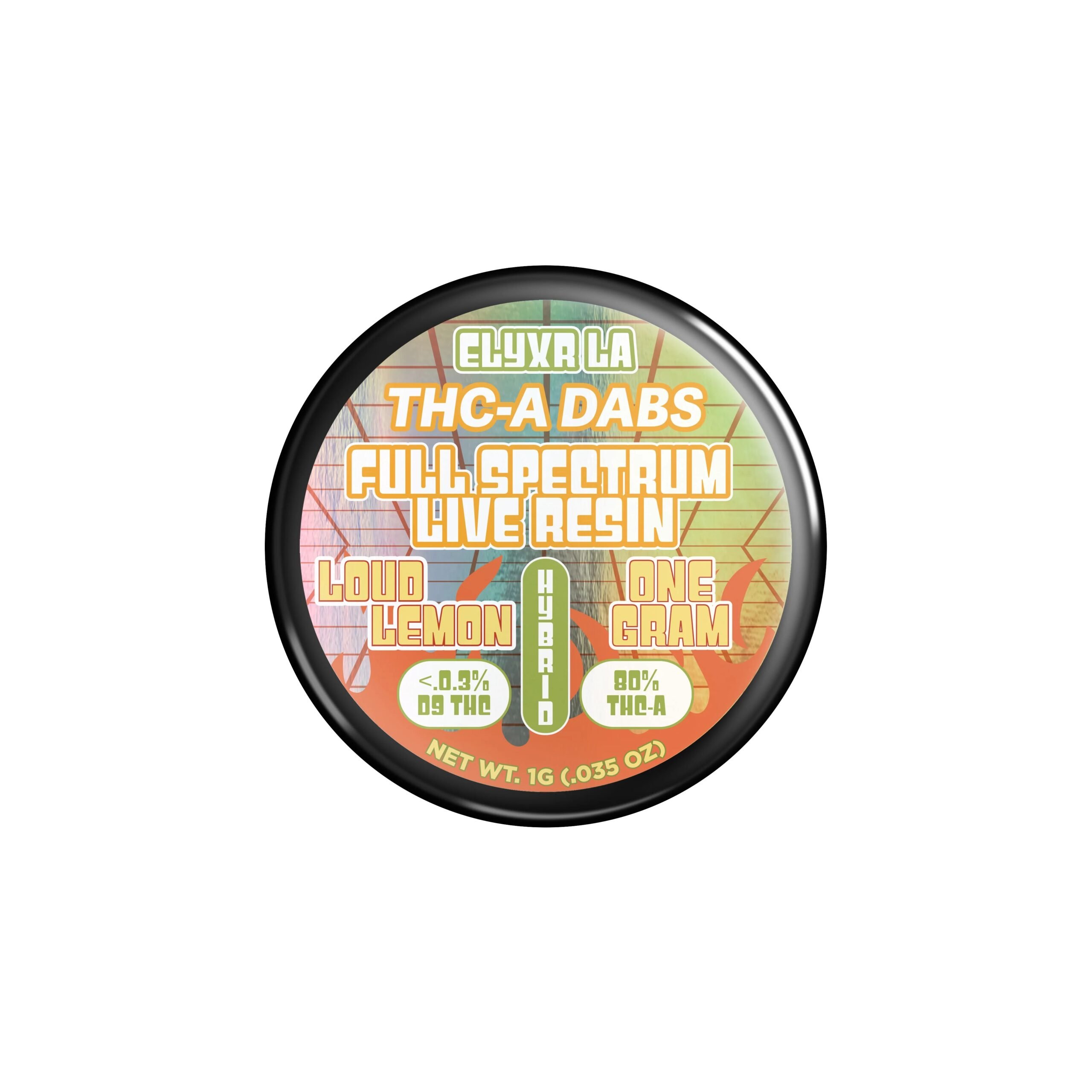 THC-A Dabs Full Spectrum Live Resin Loud Lemon Hybrid - 1g