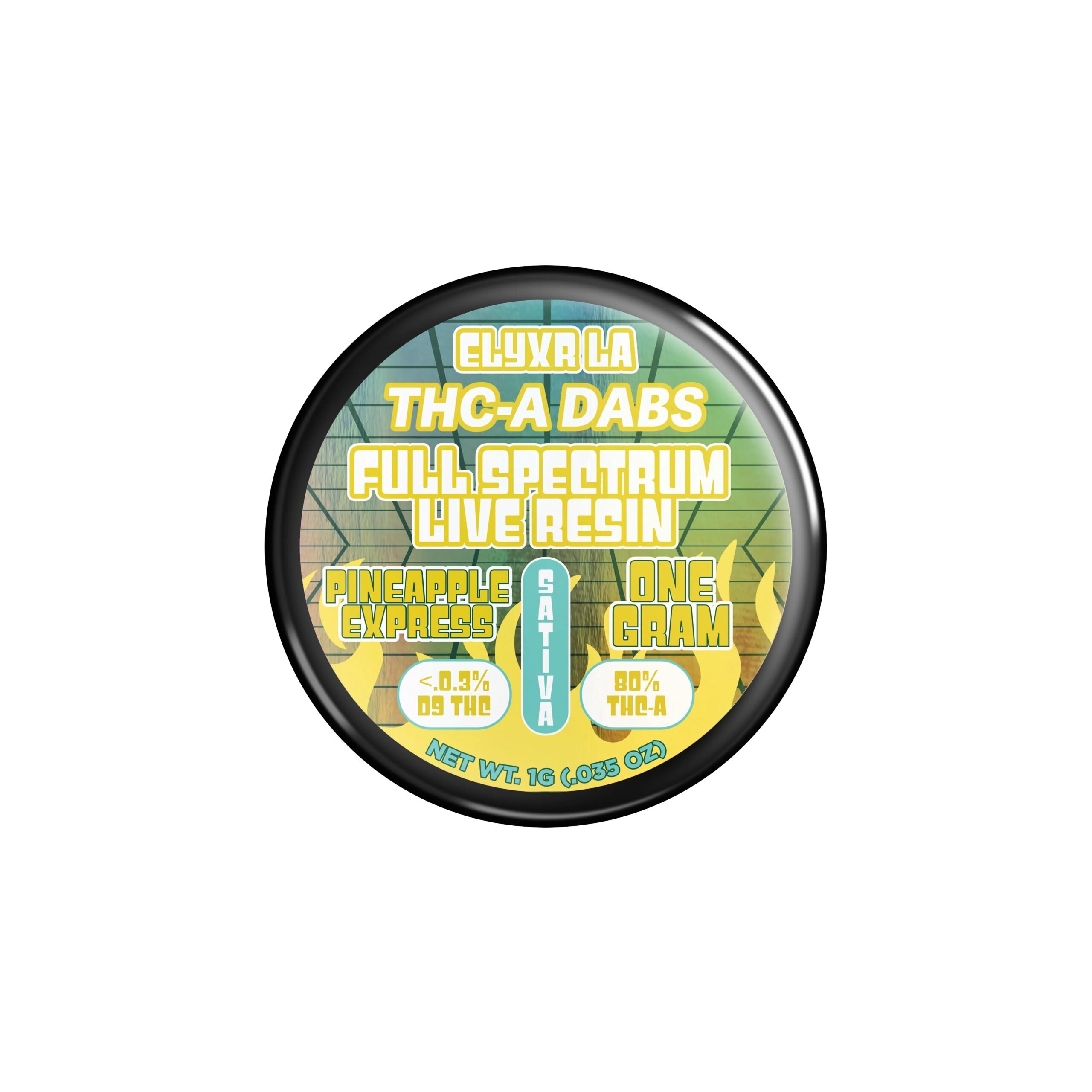 THC-A Dabs Full Spectrum Live Resin Pineapple Express Sativa - 1g