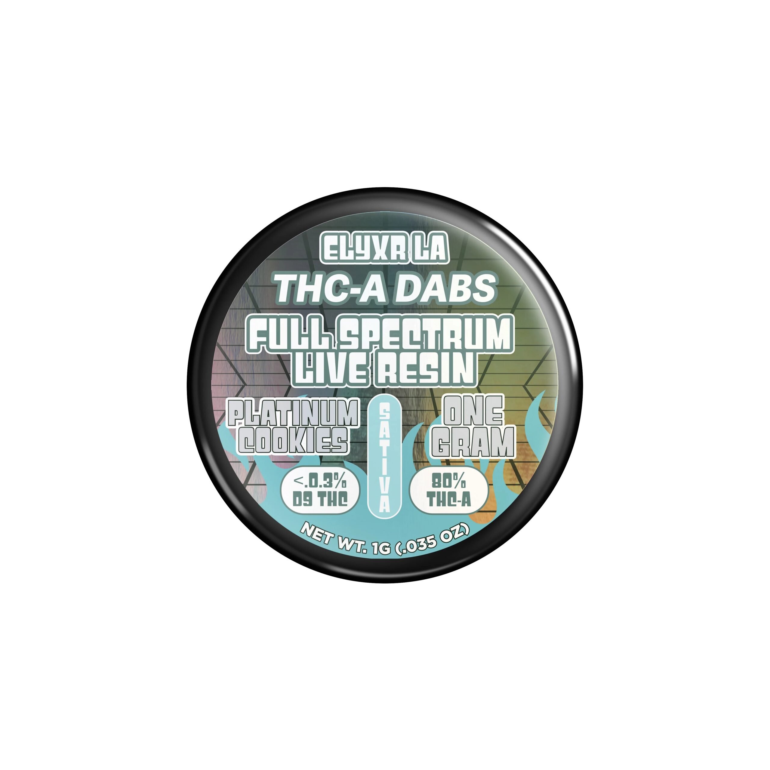 THC-A Dabs Full Spectrum Live Resin Platinum Cookies Sative - 1g
