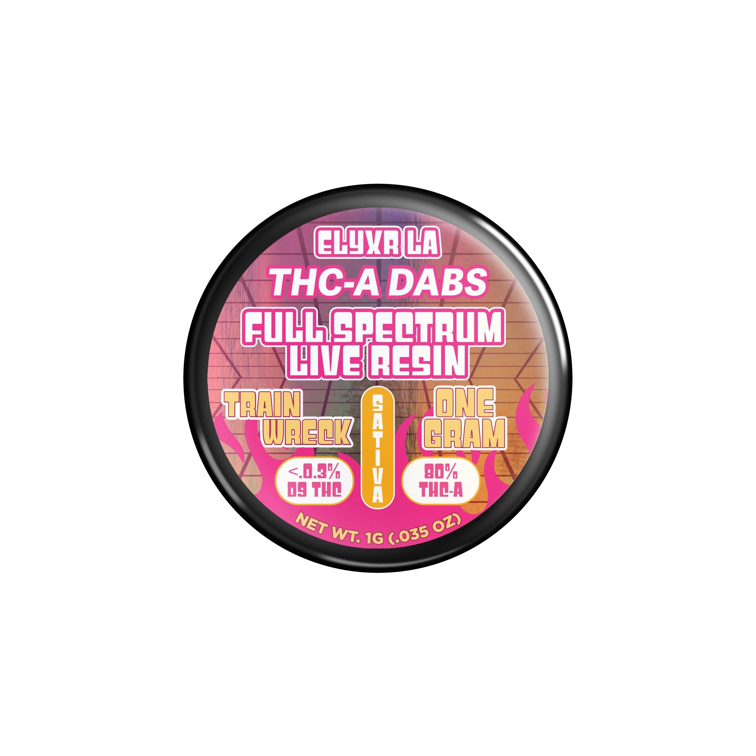 THC-A Dabs Full Spectrum Live Resin Trainwreck Sativa - 1g