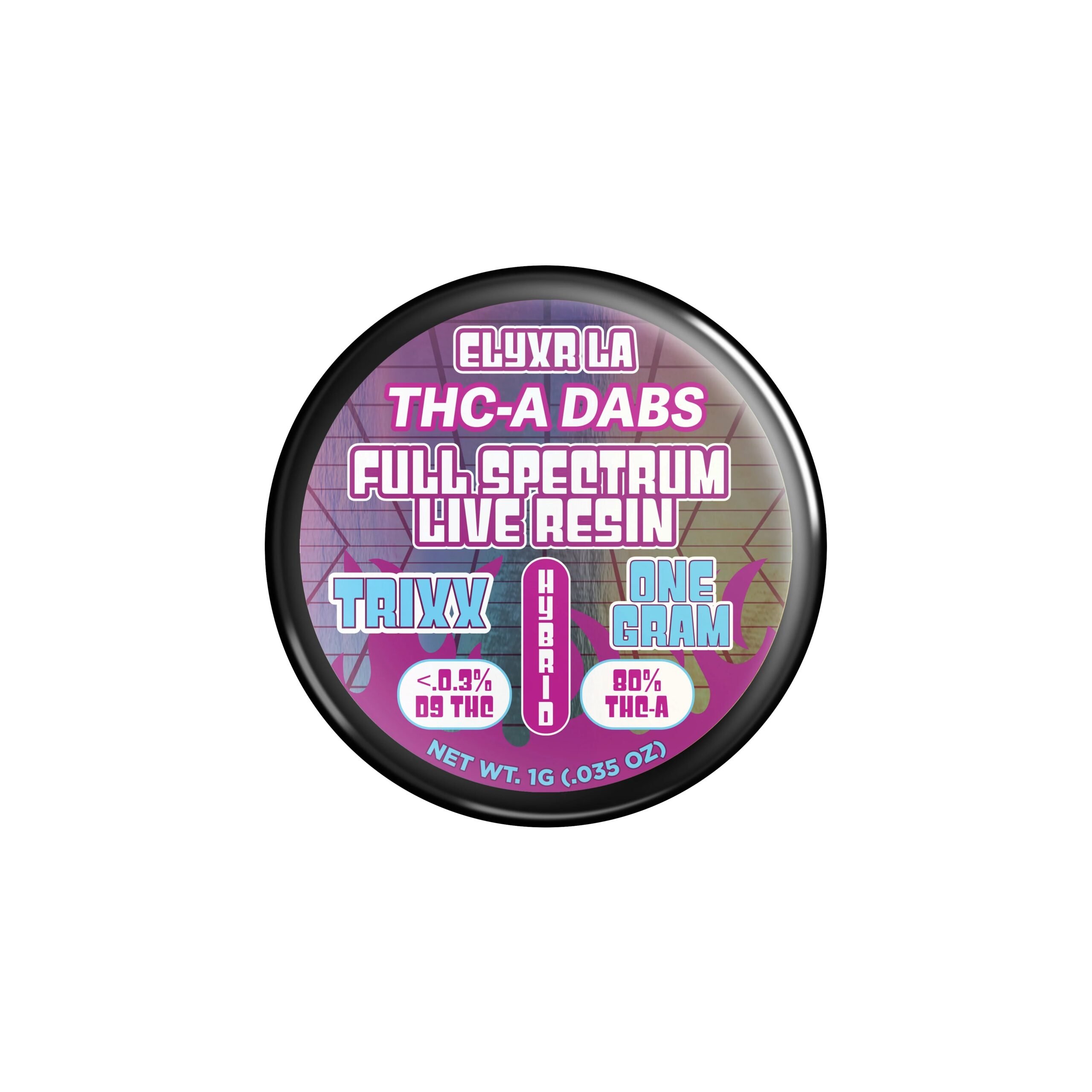 THC-A Dabs Full Spectrum Live Resin Trixx Hybrid - 1g