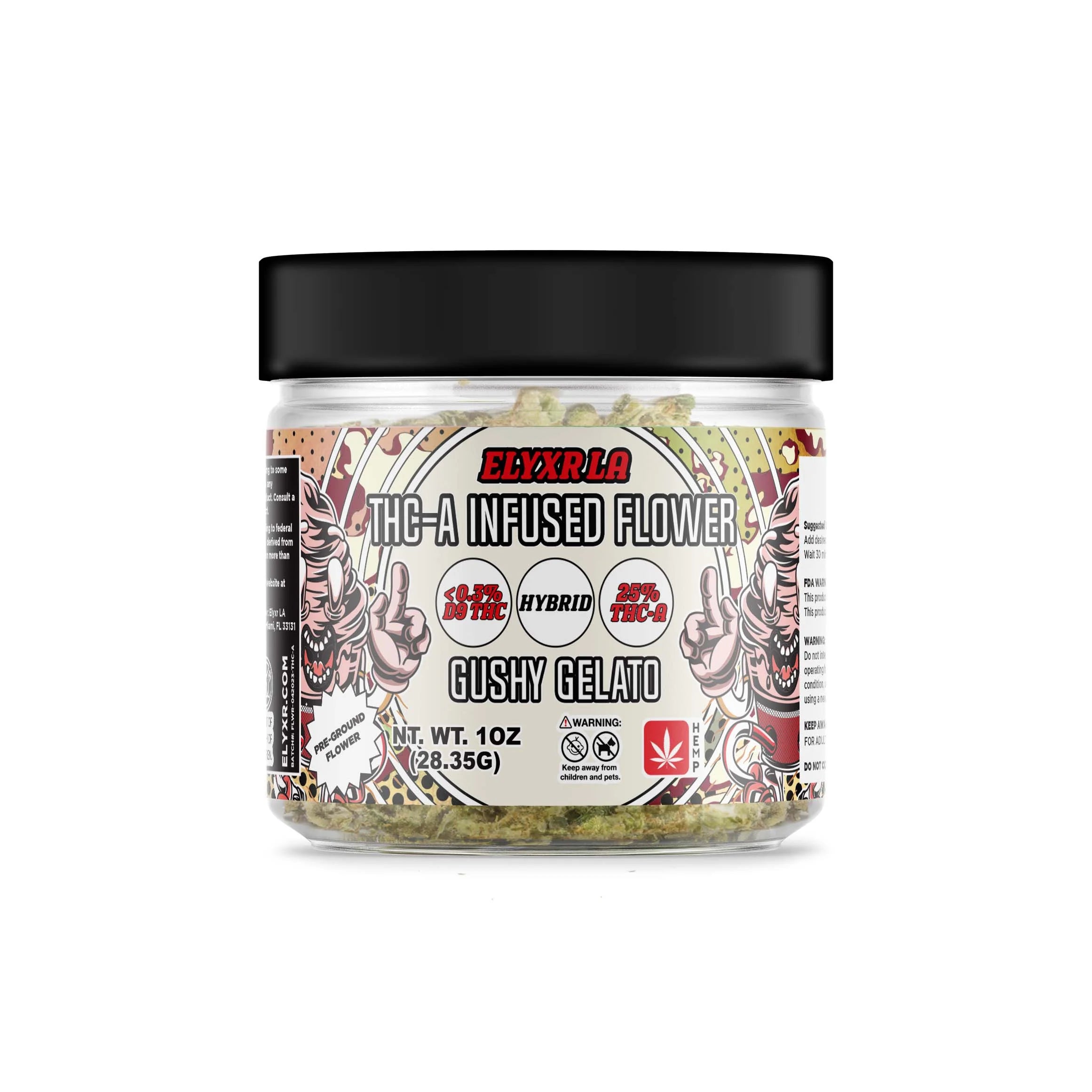 THC-A Infused Flower Gushy Gelato Hybrid 1oz - 28.35g