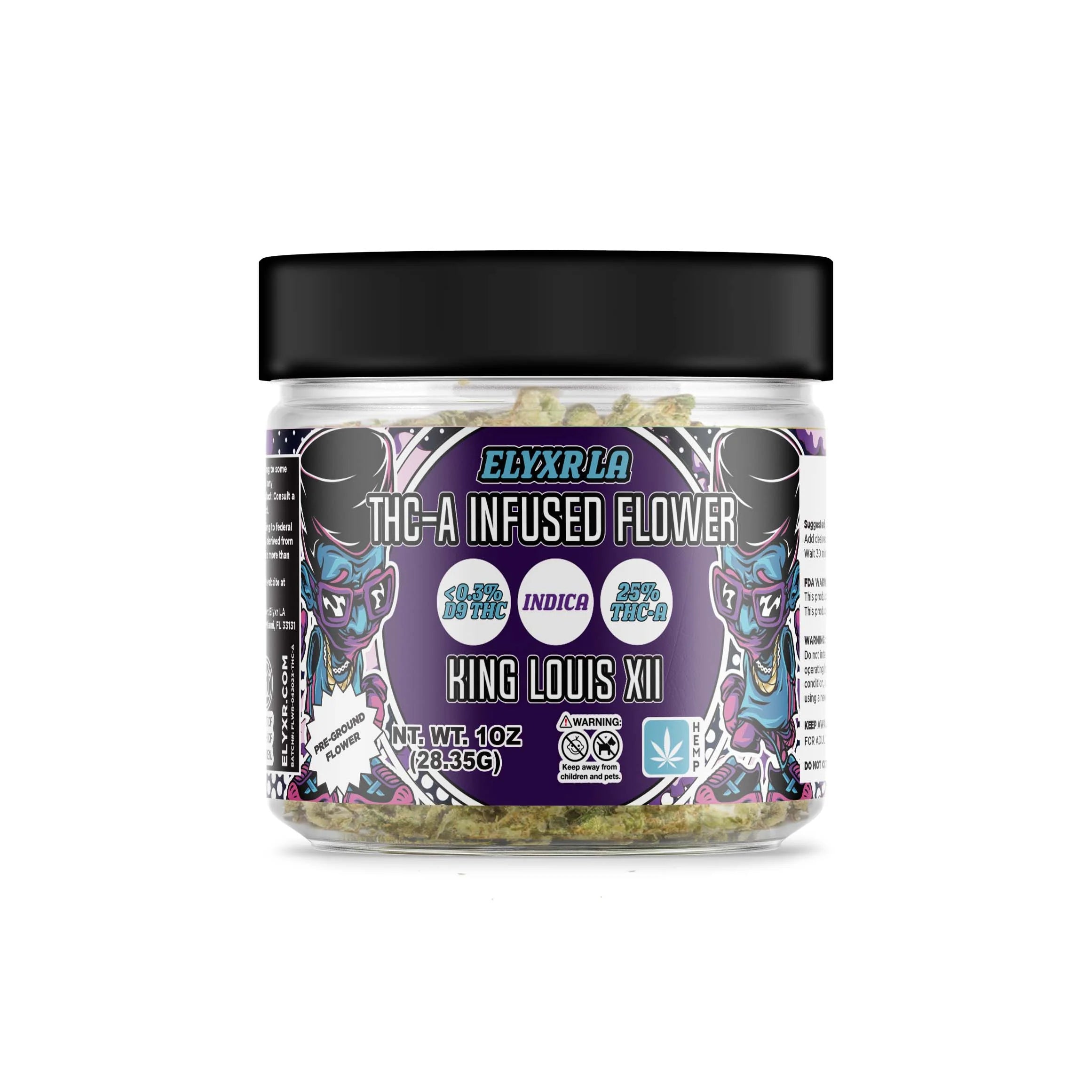 THC-A Infused Flower King Louis XII Indica 1oz - 28.35g