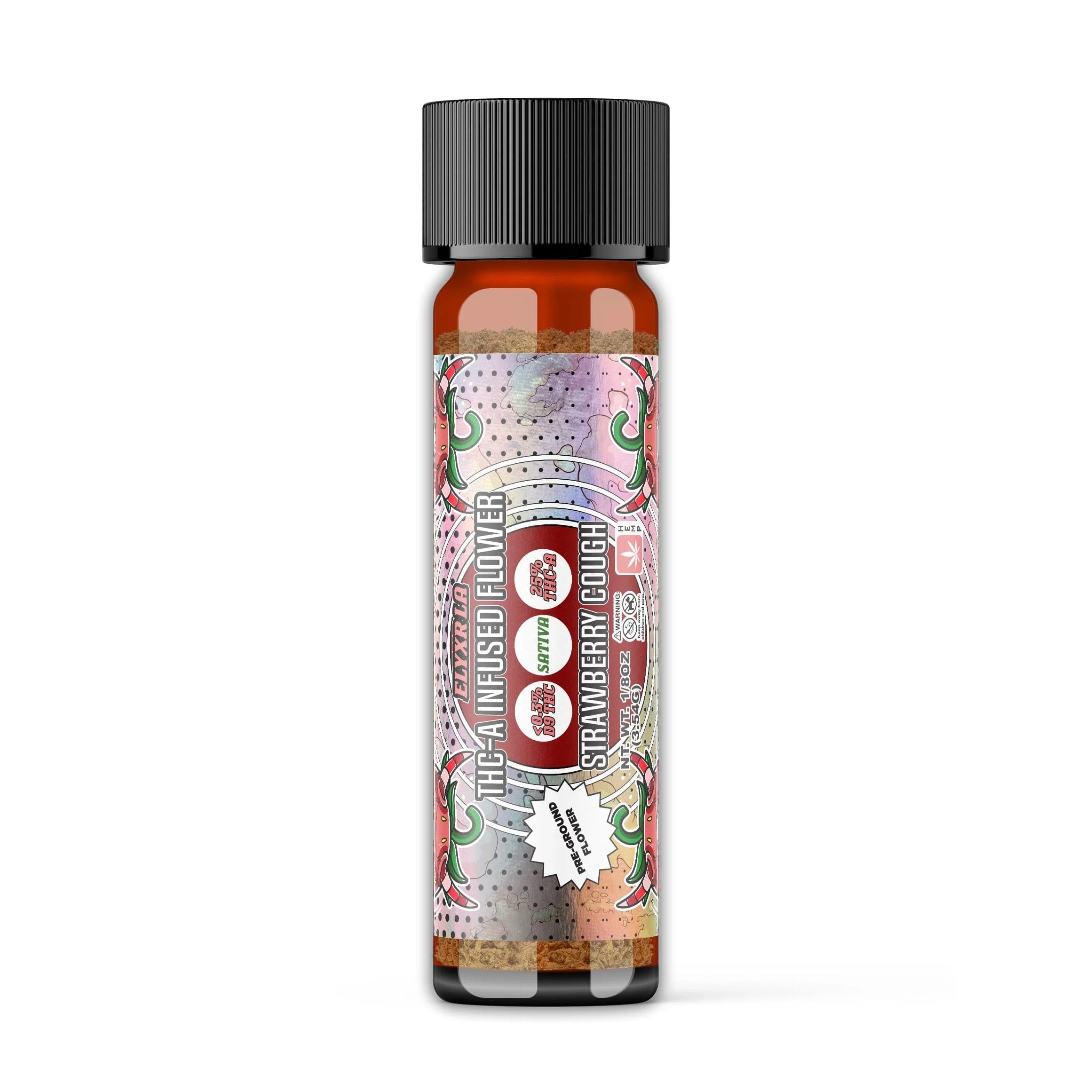 THC-A Infused Flower Strawberry Cough Sativa  1/8oz - 3.54g