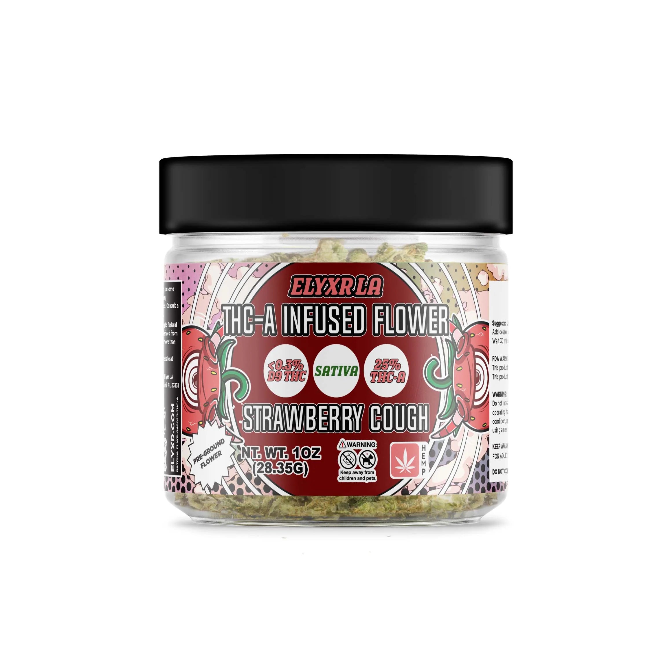THC-A Infused Flower Strawberry Cough Sativa 1oz - 28.35g