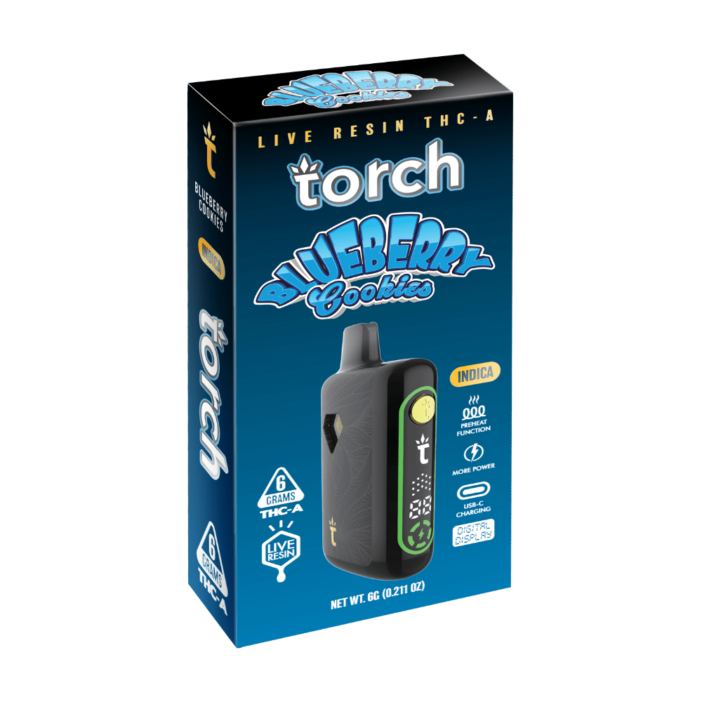 Torch Live Resin THC-A Pulse Disposable (6000mg) - Indica ~ Blueberry Cookies
