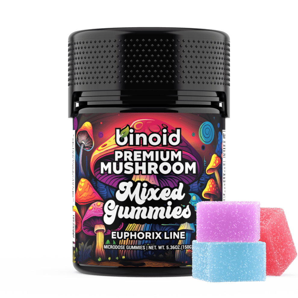Binoid Premium Mushroom Microdose Gummies (900mg) ELYXR