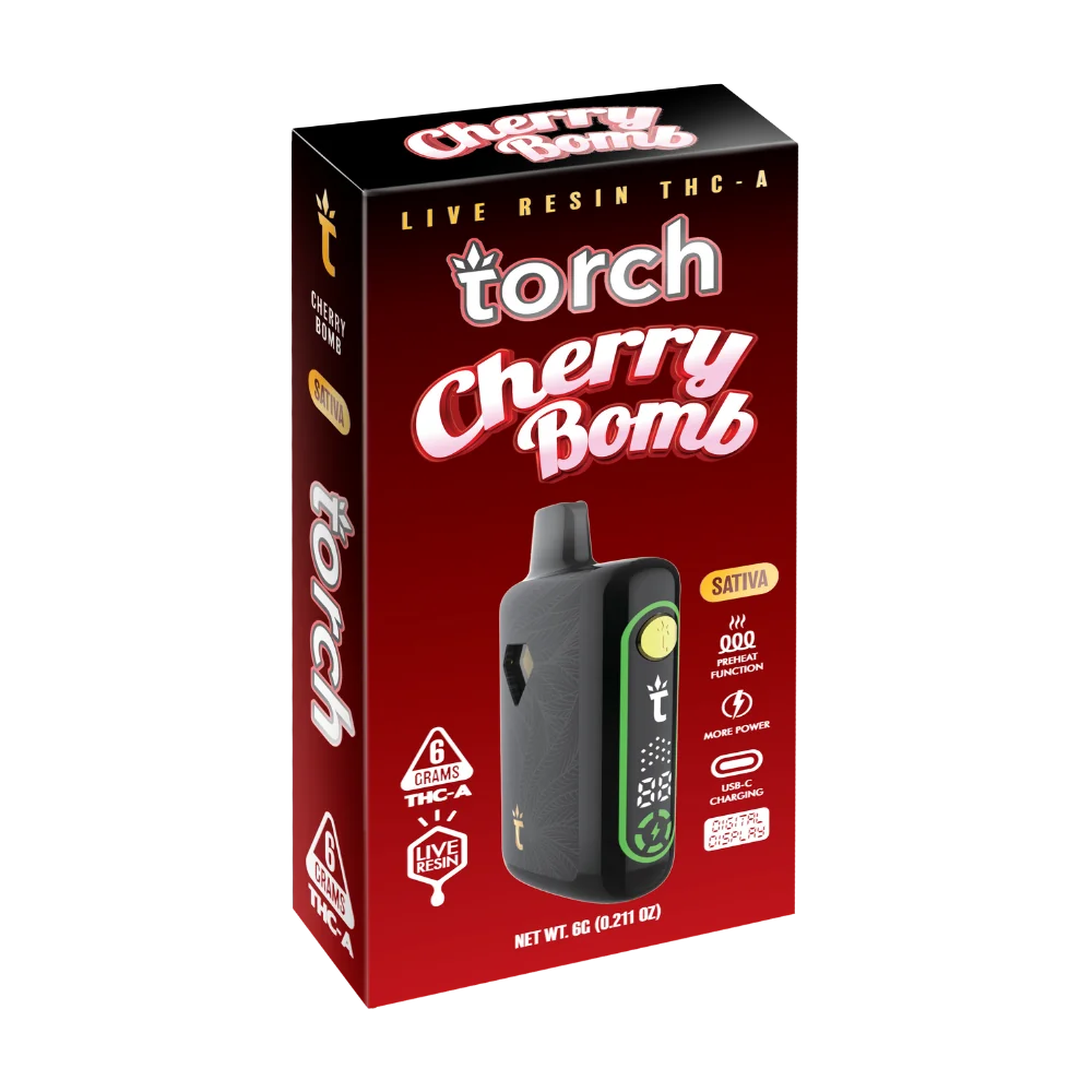 Torch Live Resin THC-A Pulse Disposable (6000mg) - Sativa ~ Cherry Bomb