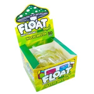 Float Mushroom Lollipop – Magic Melon Flavor, 50-Pack Box