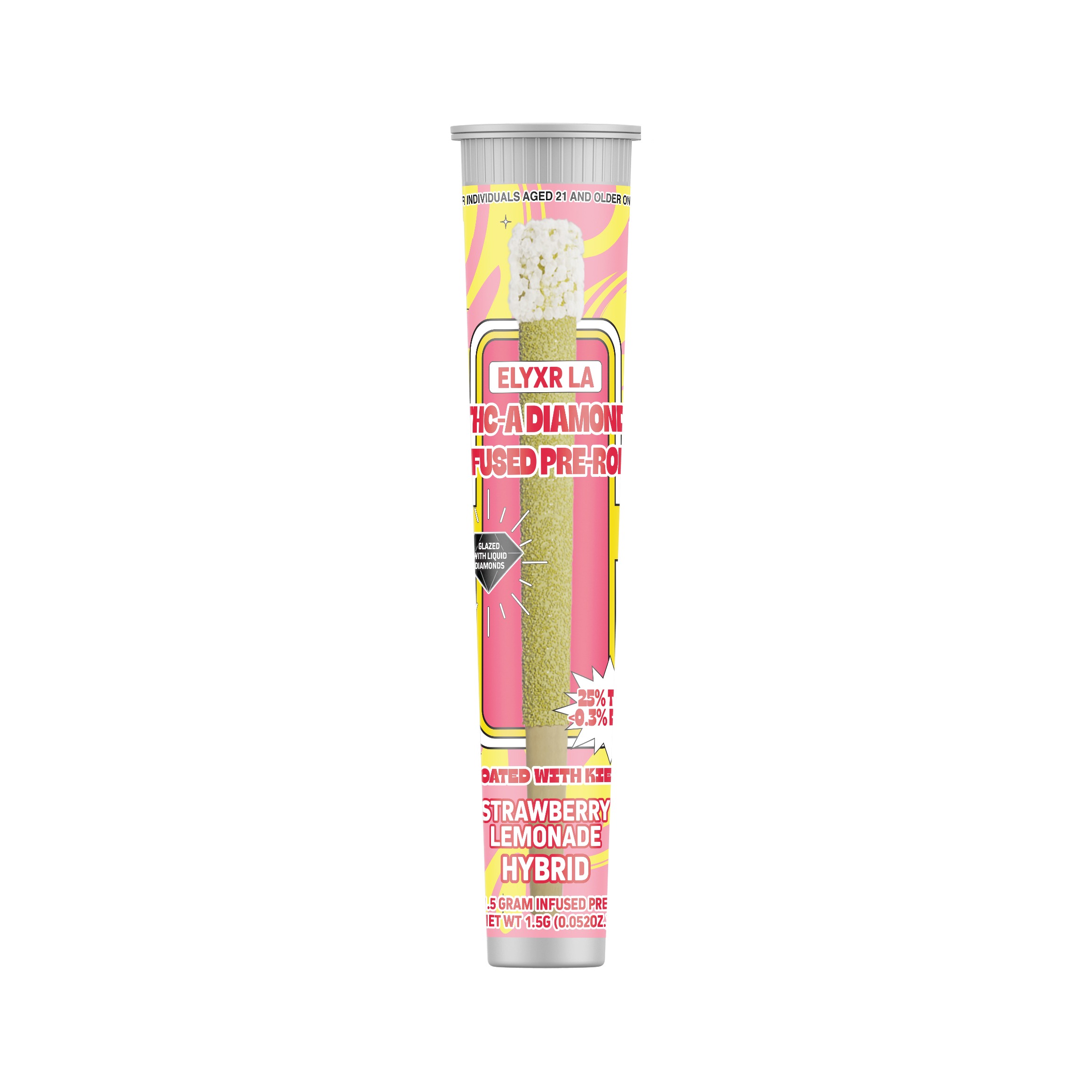 1.5 Gram THC-A Diamond Infused Pre-Roll - Strawberry Lemonade Hybrid