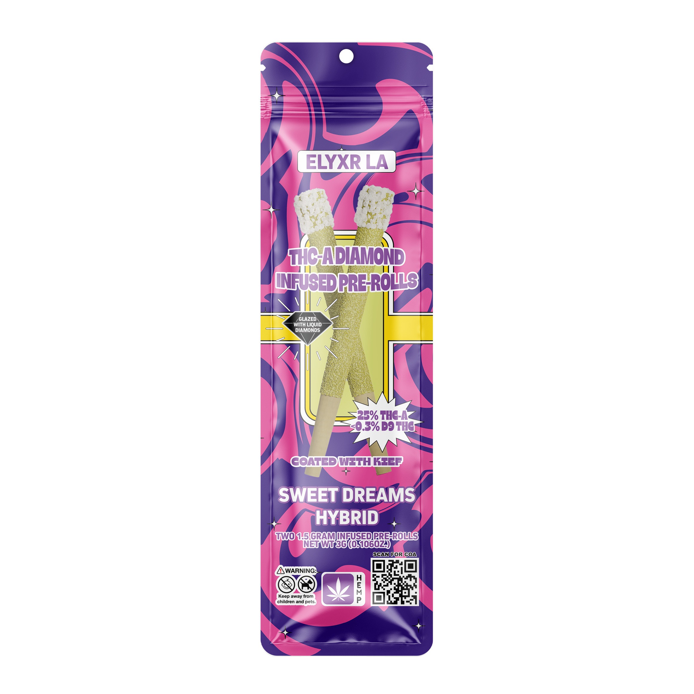 1.5 Gram THC-A Diamond Infused Pre-Roll - Sweet Dreams Hybrid