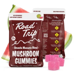 Road Trip Amanita Muscaria Mushroom Gummies (8 Count) - Watermelon