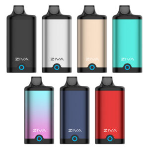 Yocan Ziva Incognito cartridge batteries in ten assorted colors, display lineup