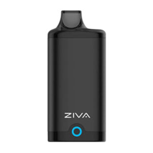 Ziva Incognito cartridge battery by Yocan in black, upright device with blue button