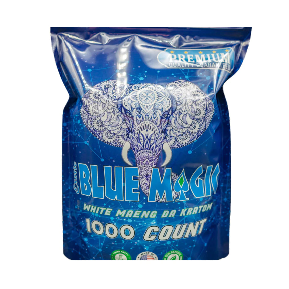 Blue Magic Kratom Capsules White Maeng  - 1000ct