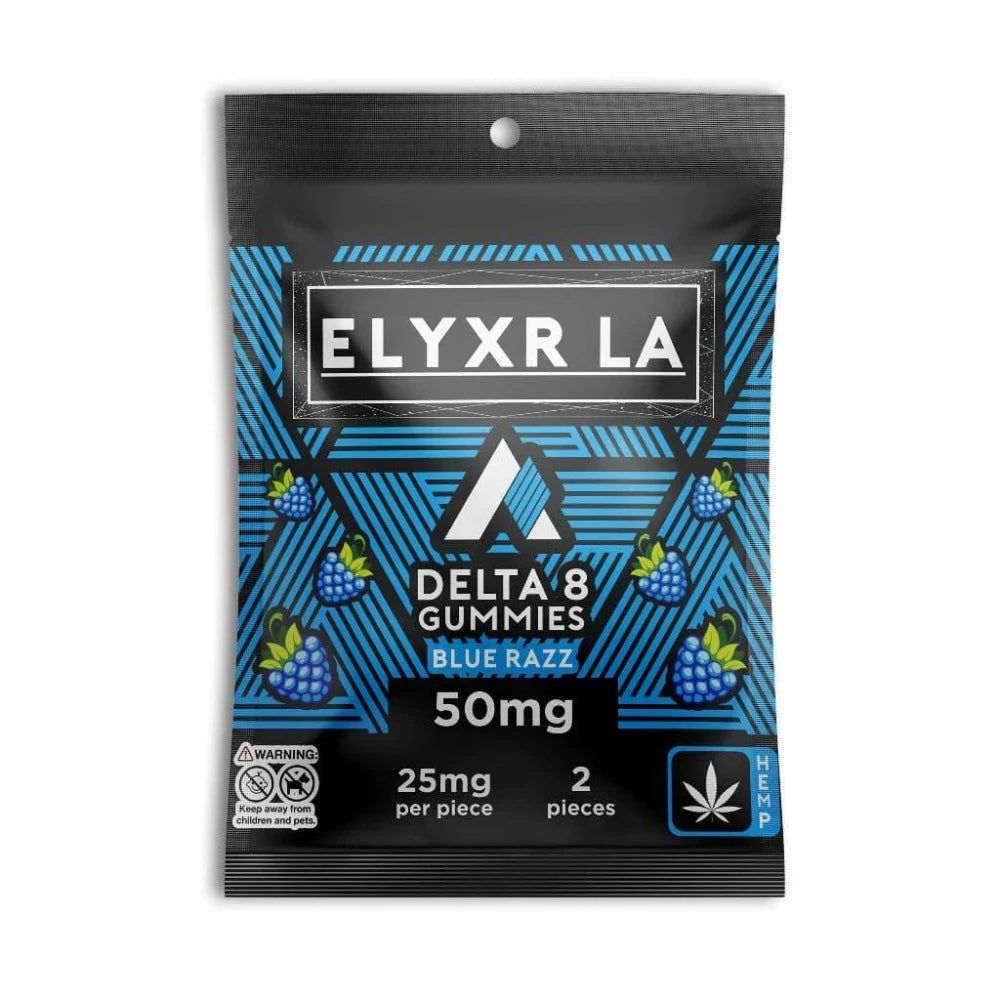 Delta 8 Gummies Sample – 2 Pack - Blue Razz Flavor