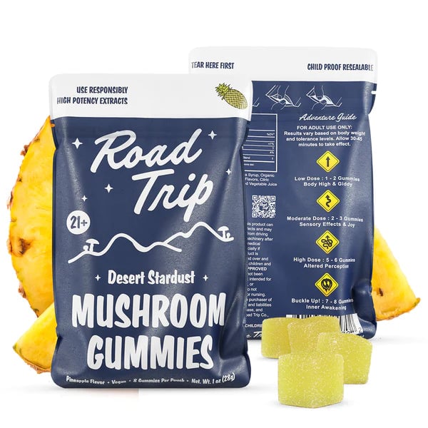 Road Trip Desert Stardust Mushroom Gummies - Pineapple Flavor
