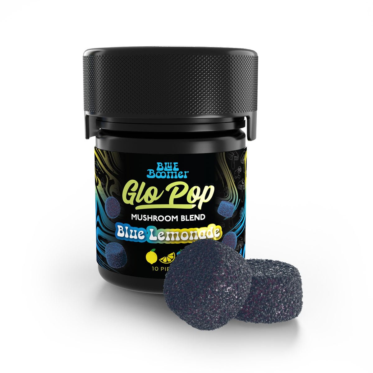 Glo Pop Blue Boomer Gummies Blue Lemonade - 10pc