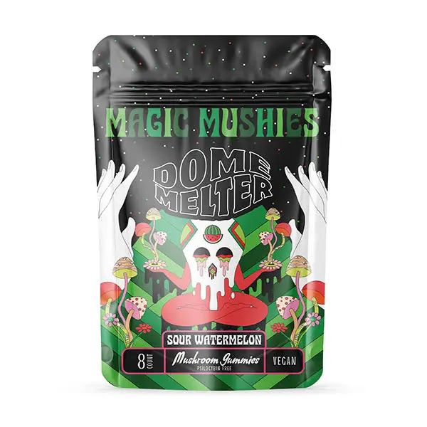 Hixotic Magic Mushies Dome Melter Mushroom Gummies 8ct – Sour Watermelon Flavor
