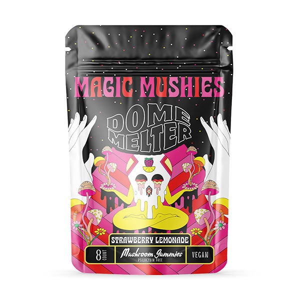 Hixotic Magic Mushies Dome Melter Mushroom Gummies 8ct – Strawberry Lemonade Flavor
