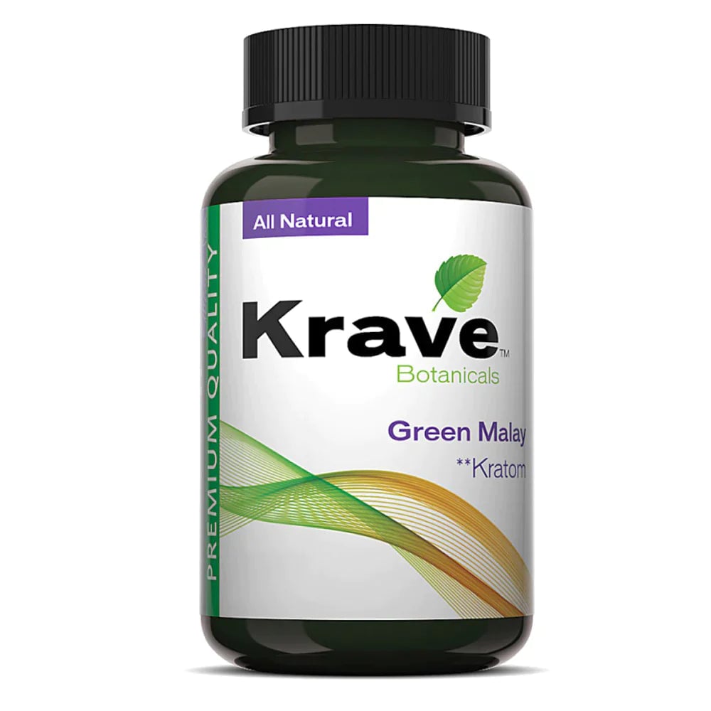 Krave Extract Enhanced Green Malay Kratom Capsules  - 100ct