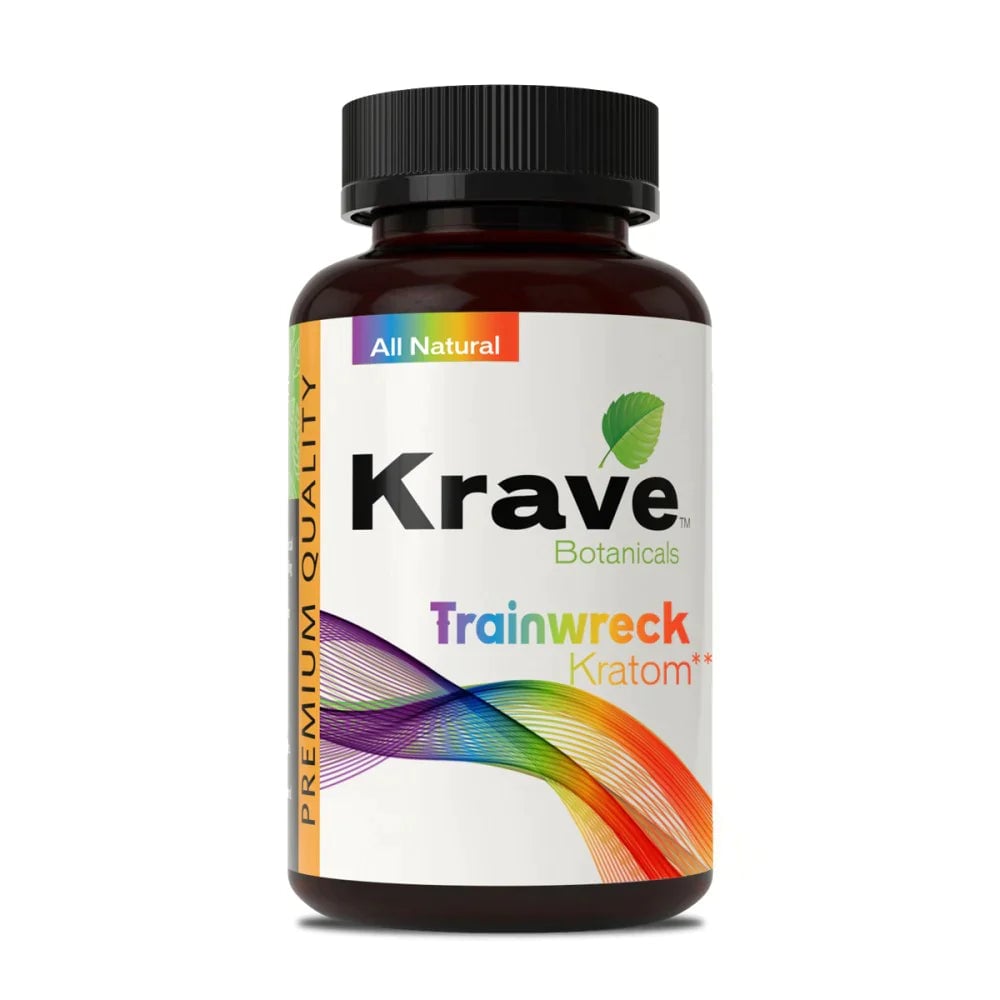 Krave Extract Enhanced Trainwreck Kratom Capsules  - 100ct