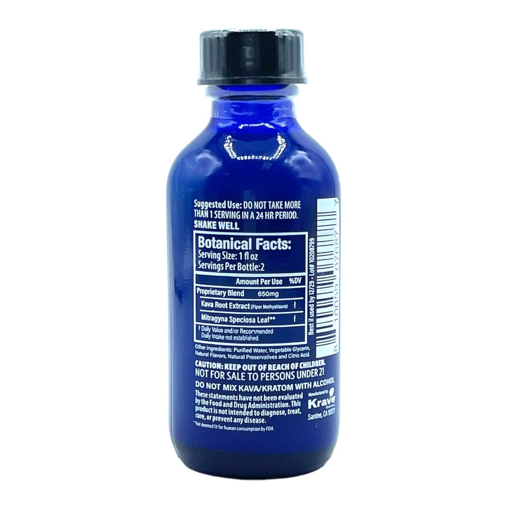 Krave Kava Kratom Shot Back Side - 650mg
