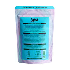 Lifted Mushroom Gummies 6000mg – Blue Razz Slushy Flavor, Back View