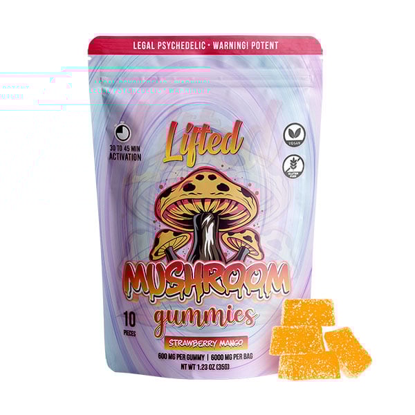 Lifted Mushroom Gummies 6000mg – Strawberry Mango Flavor