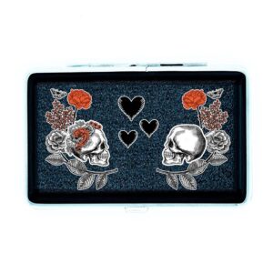 The Lovers joint case by Cannabitches, metal case with eye and roses artwork, front