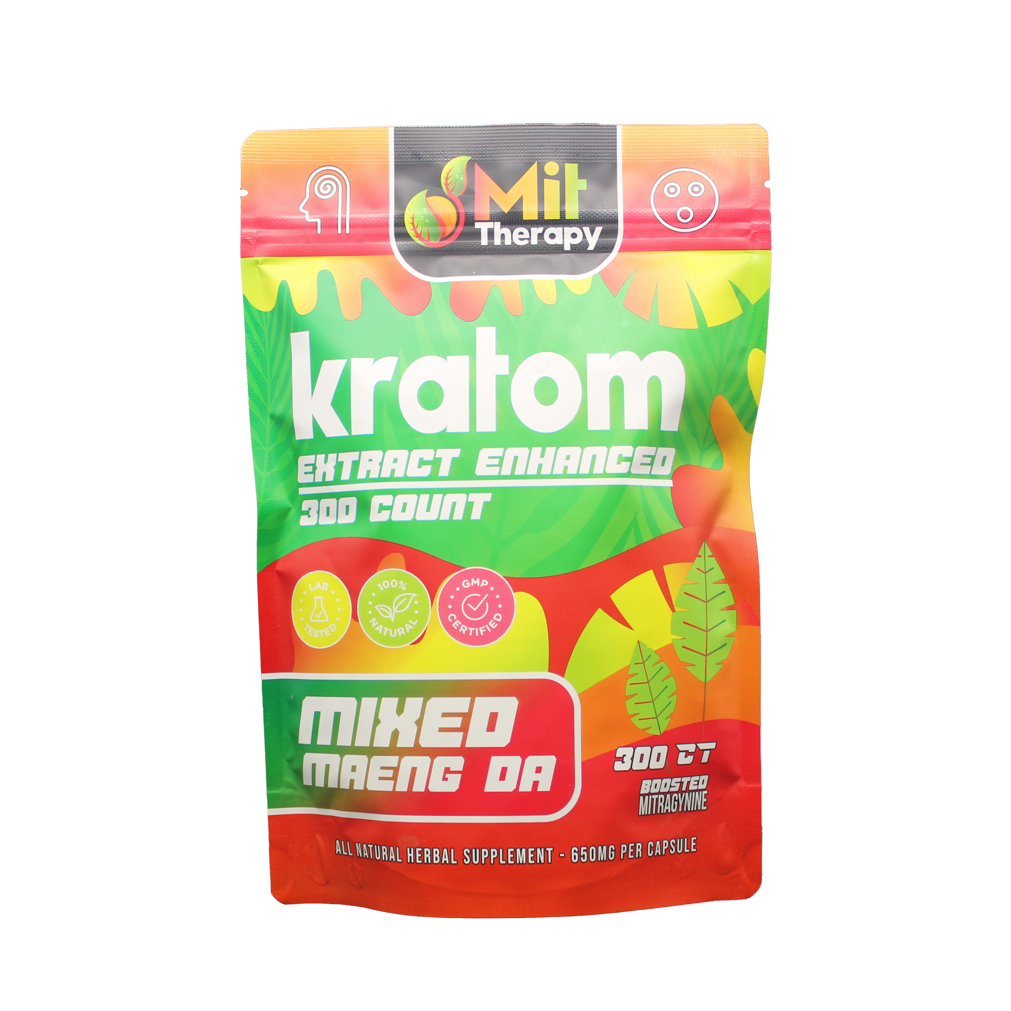 Mit Therapy Kratom Capsules Mixed Maeng Da  - 300ct