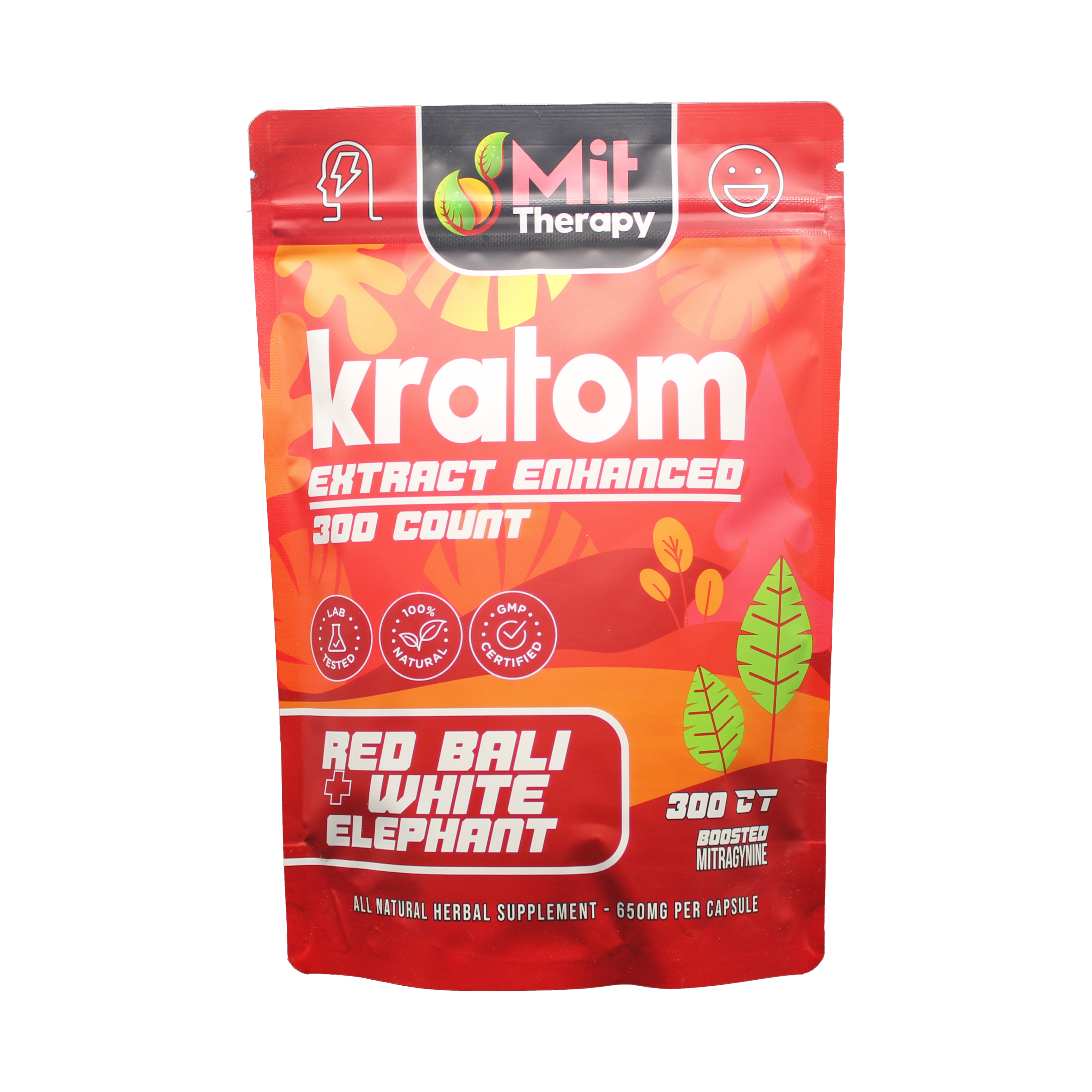 Mit Therapy Kratom Capsules Red Bali  - 300ct