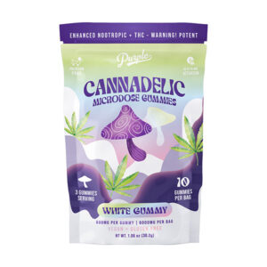 Purple Cannadelic Microdose Gummies White Gummy - 6000mg