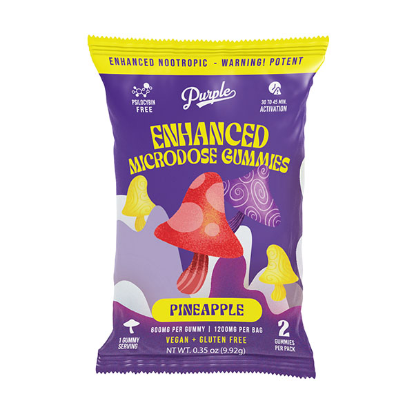 Purple Enhanced Microdose Gummies Pineapple - 1200mg