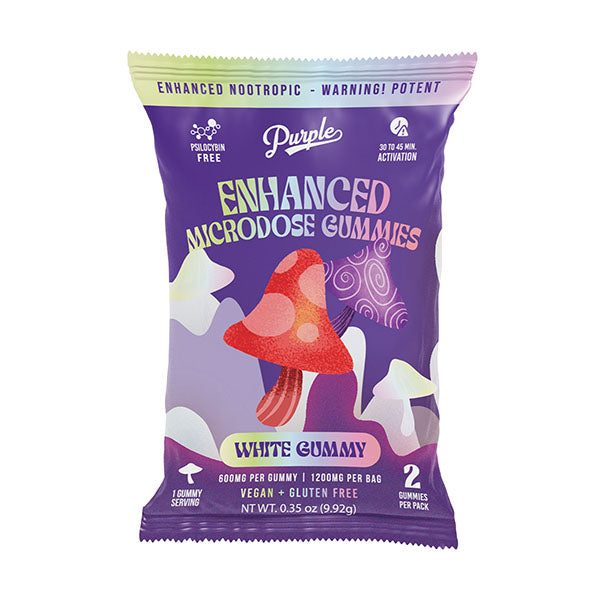 Purple Enhanced Microdose Gummies White Gummy - 1200mg