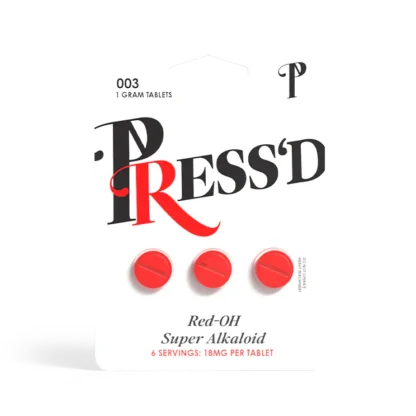 Press’d Red-OH Super Alkaloid Kratom Tablets