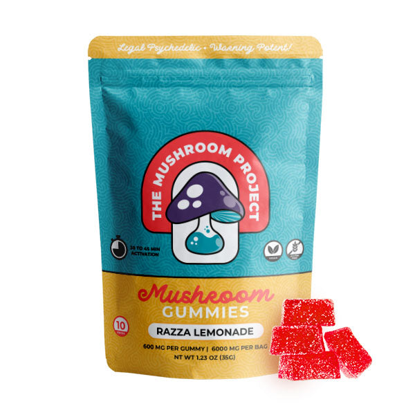 The Mushroom Project 6000mg Gummies – Razza Lemonade Flavor