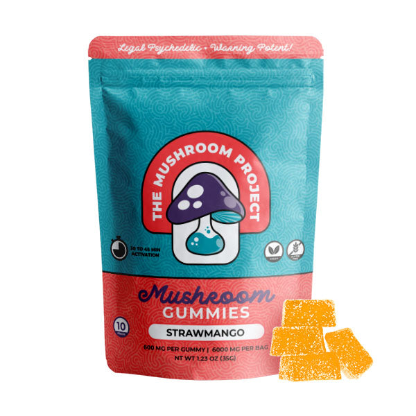 The Mushroom Project 6000mg Gummies – StrawMango Flavor