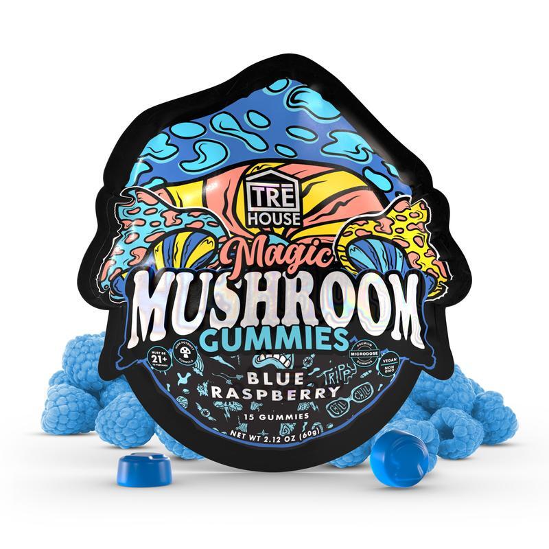 Tre House Magic Mushroom Gummies Blue Raspberry